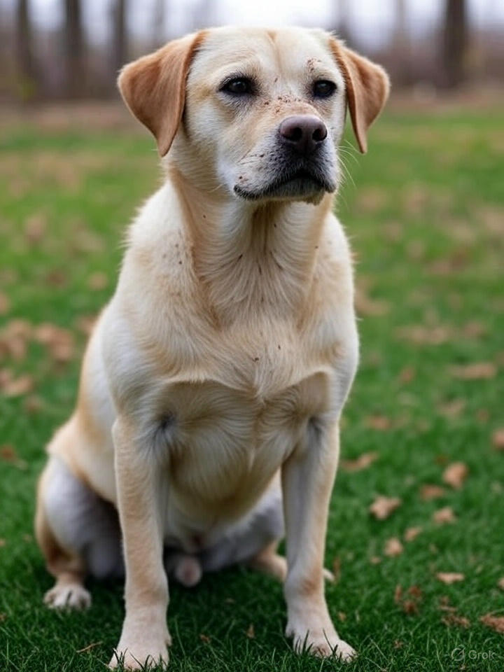 Ein Hund hat Flöhe