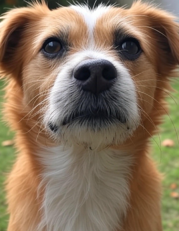 Ein Hund mit Wurmbefall