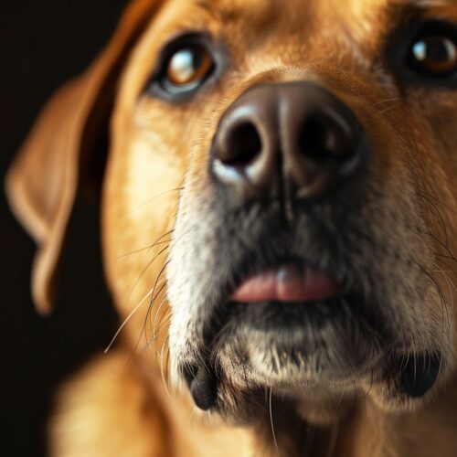 Hund schmatzt