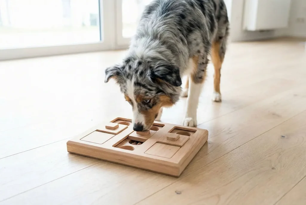 Ein Intelligenzspielzeug für Hunde