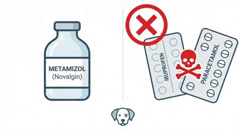 Inforgrafik was bei Schmerzen beim Hund genommen werden sollte und was nicht
