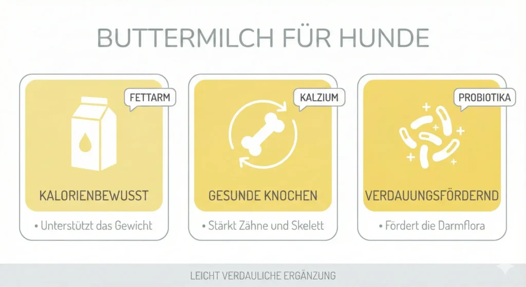 Infografik Buttermilch für Hunde