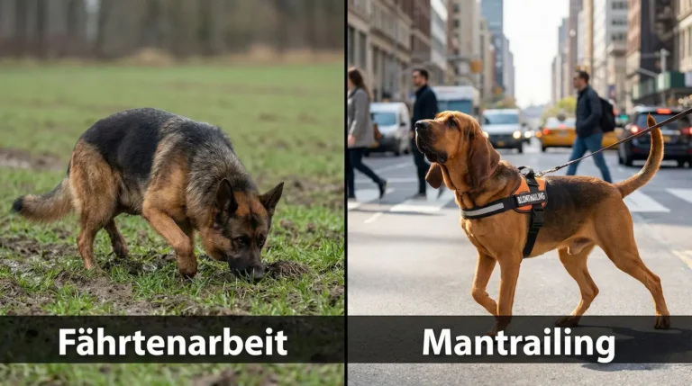 Unterschied Fährtenarbeit zu Mantrailing